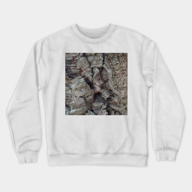 Cork Oak Tree Bark Texture 5 Crewneck Sweatshirt by oknoki